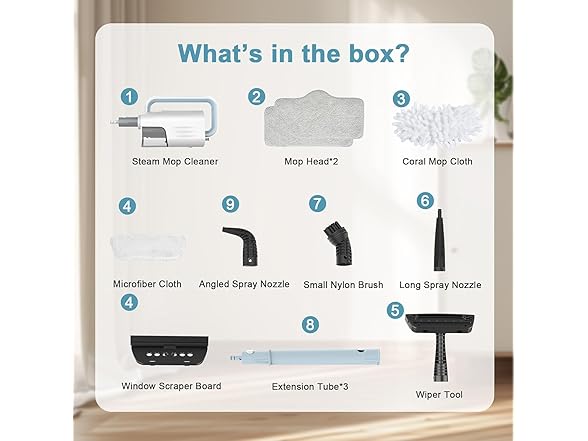 ACHTFACH Steam Cleaner for Home