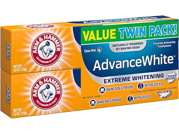 Arm and Hammer Advance White Toothpaste 6oz 2pk