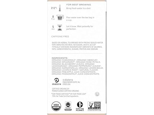 16CT TAZO Calm Chamomile Herbal Tea, Caffeine Free