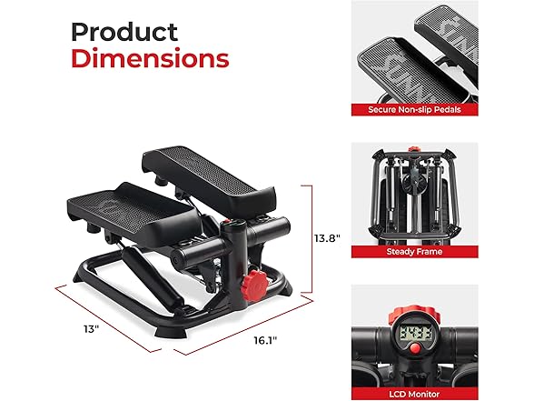 Sunny Health & Fitness Total Body 2-in-1 Stepper