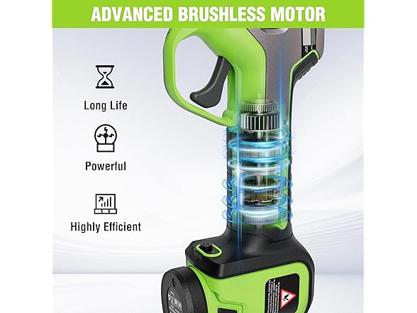 WORKPRO 12V Electric Pruning Shears Brown