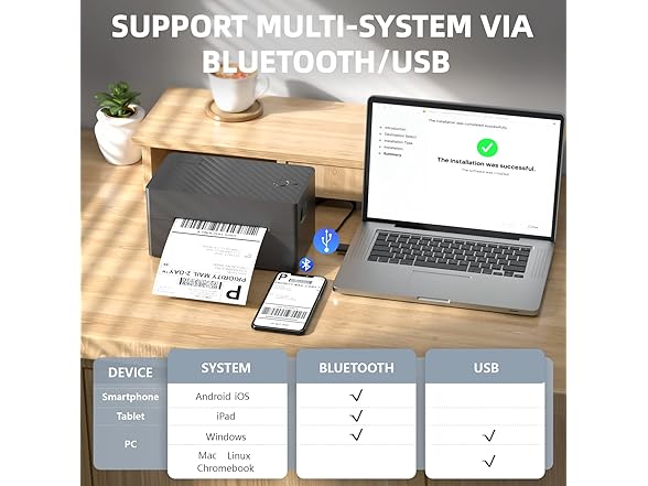 PEDOOLO Bluetooth Thermal Printer Packages