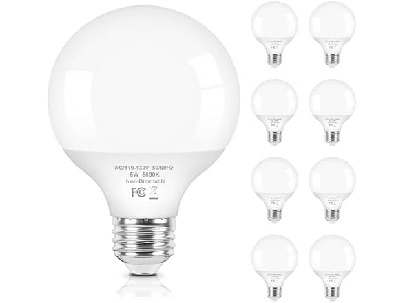5000k Daylight White, 8PK