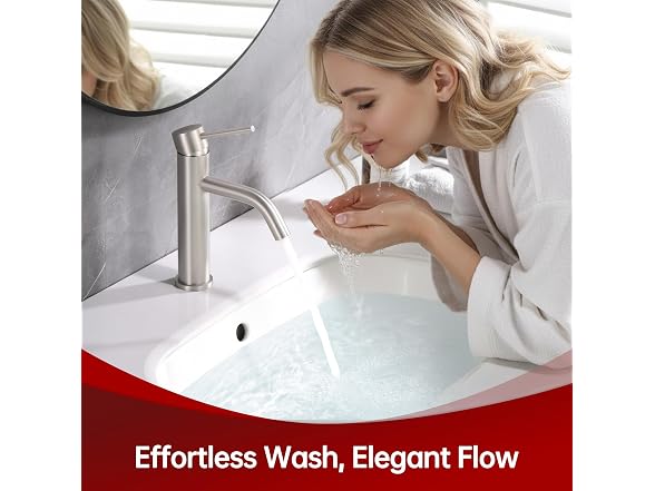 SUMERAIN Bathroom Sink Faucet Brushed