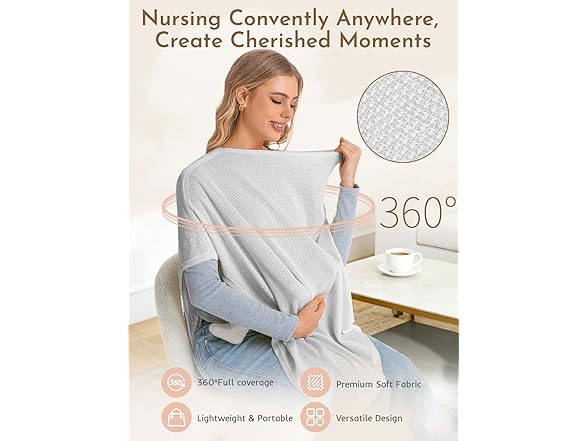 MomWills 2pk Nursing Cover for Breastfeeding
