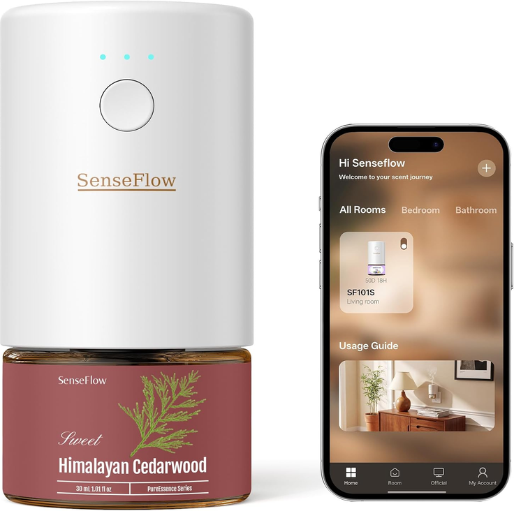 SenseFlow 1 Fl Oz Smart Essential Oil Diffuser - Gallery 15