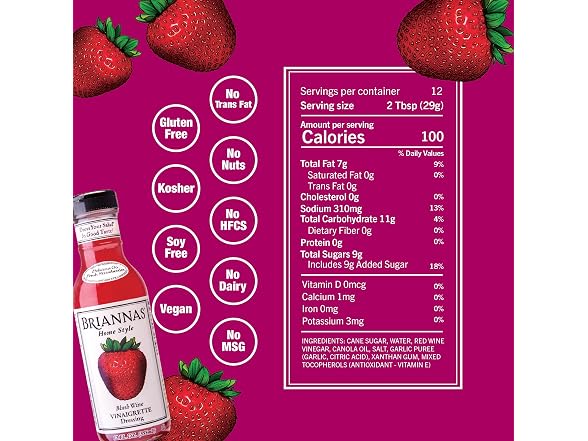 6PK BRIANNAS - Home Style Blush Wine Vinaigrette