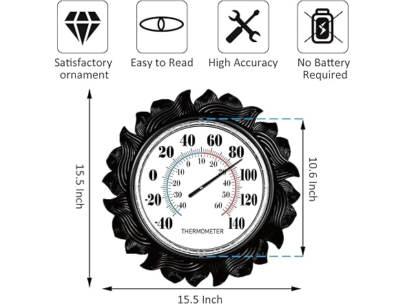RTWAW  Indoor Outdoor Thermometer