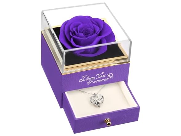 WILDLOVE Preserved Real Purple Rose