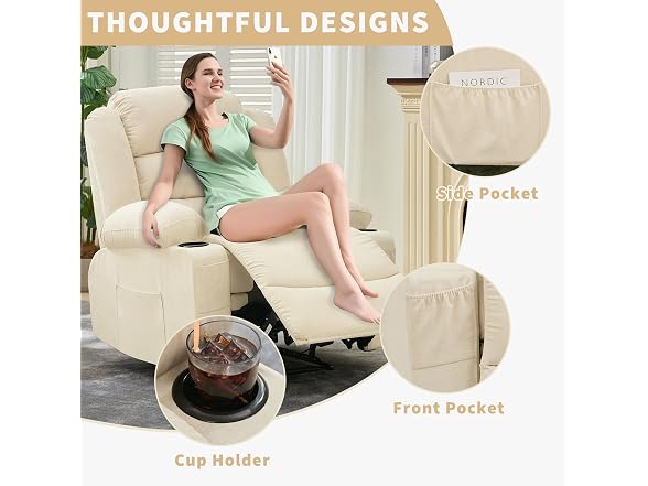 GarveeHome Wide Oversize Recliner Chair