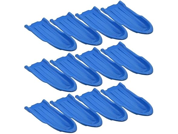Superio Toboggan Snow Sled for Kids and Adults, 46" 12 Pack