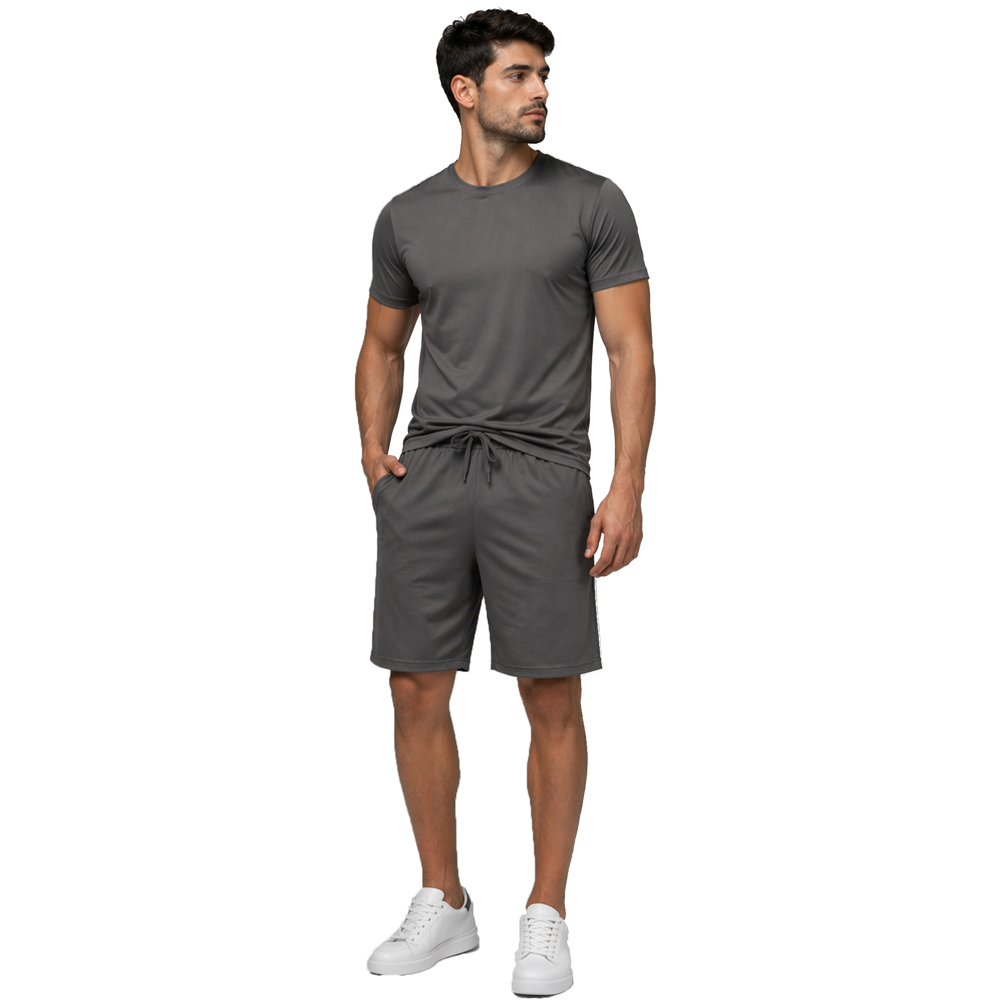 2Pc Or 4Pc Mens Poly Tech Lounge Set - Gallery 19