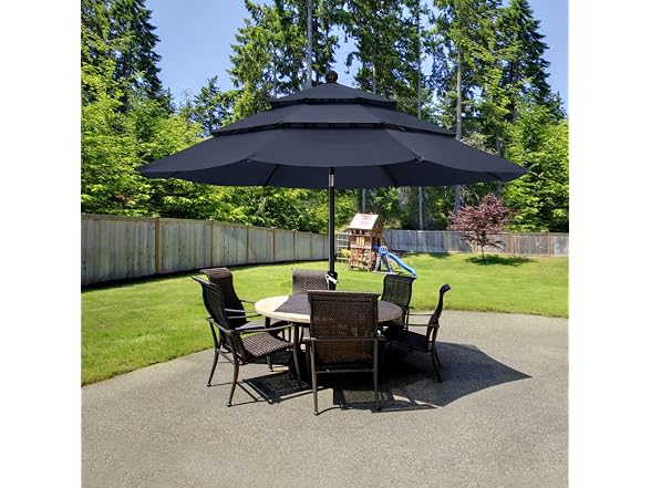 ABCCANOPY 3 Tiers Patio Umbrella Navy 11ft