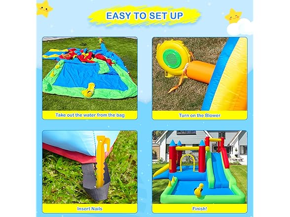COCOFISH 9 in 1 Inflatable Bounce House