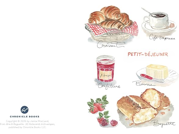 Chronicle Books Brie & Baguette Notes: 20 Notecards