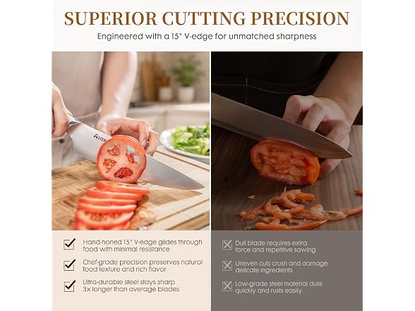 Astercook 15-Pc Knife Set with Block