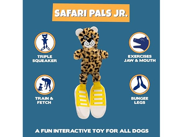 Pet Factory Squeaky Sneakers Bungee Tug Plush