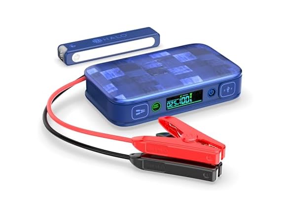 HALO Bolt PaL 1000 Portable Car Jump Starter w/USB-A & USB-C Charger Ports