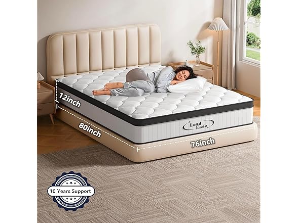 LoadEase12 inch King Size Mattress