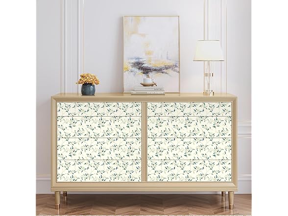 OUSCACH Vintage Floral Wallpaper Green