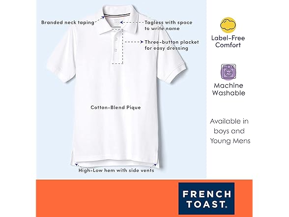 French Toast Boys (10-12H) Royal Polo
