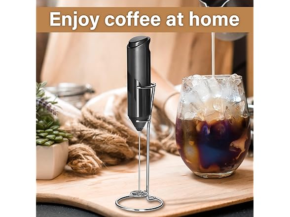 YSSOA Electric Milk Frother Black