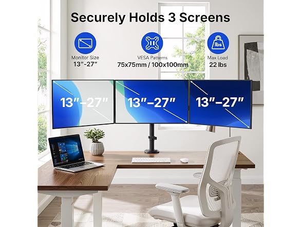 HUANUO Triple Monitor Mount - Gallery 2