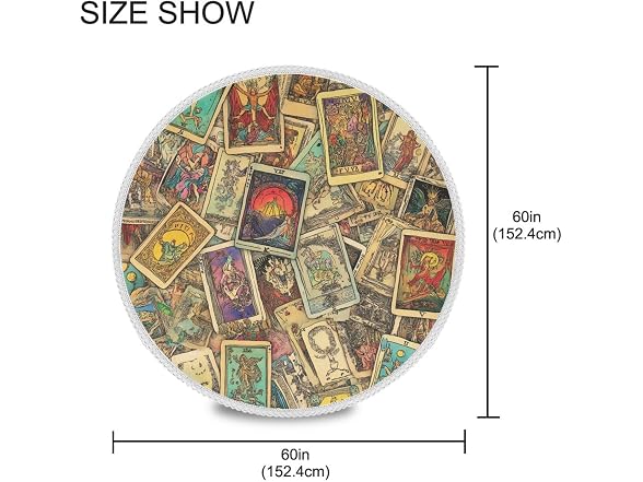 AUUXVA Table Cloth Vintage Tarot Pattern