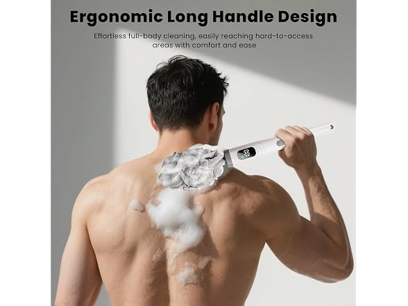 Electric Body Brush Back Scrubber Long
