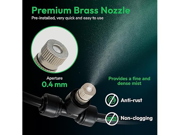 Tornado 13 Inch Misting Kit Outdoor Fan