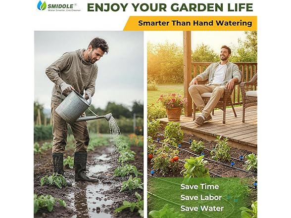 SMIDOLE 100FT Drip Irrigation System Kit