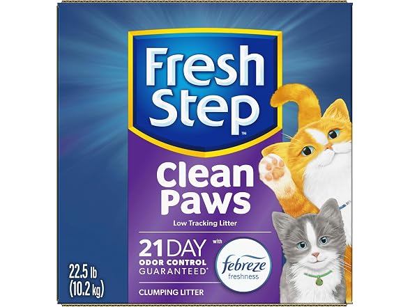 Fresh Step Clean Paws Cat Litter With Febrez