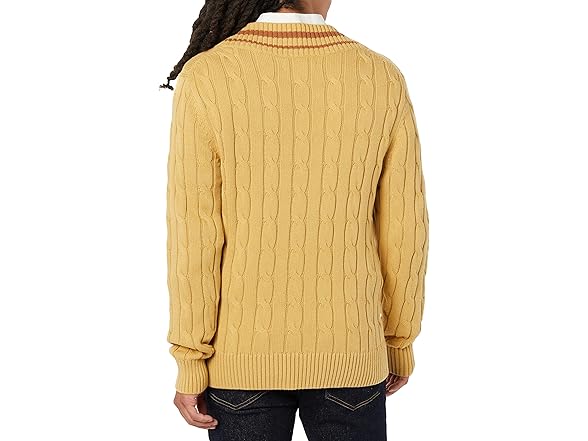 Amazon Essentials Cable V-Neck Sweater