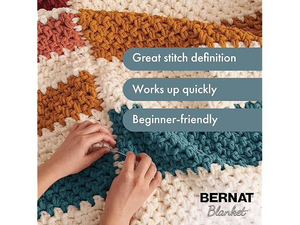 Bernat Blanket Tweeds Soft Crochet Yarn for