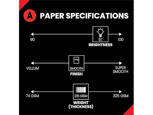 Accent Opaque White 8.5” x 11” Cardstock Paper