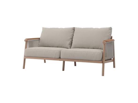 Acanva Moss Aluminum Outdoor Loveseat