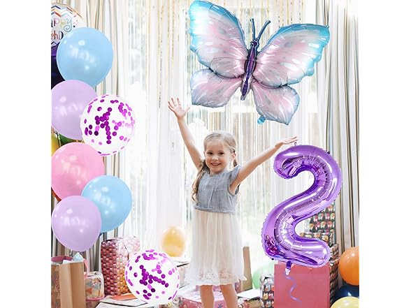 Butterfly 2nd Birthday Decorations