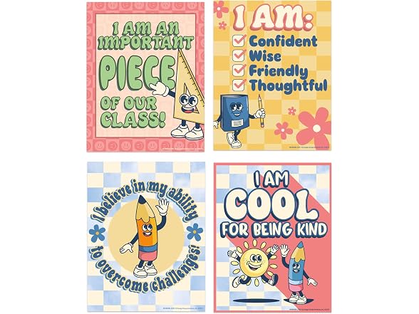 Eureka 838008 S'Cool Era Mini Classroom Poster Set
