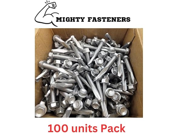 TEK Screws #8x1-1/2 SS 410 100Pcs