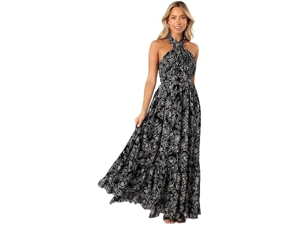 Petal & Pup (XS) Lennon Halterneck Maxi Dress