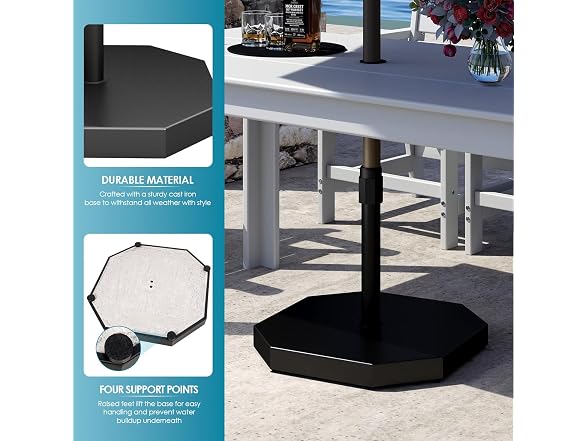 GREENVINES 18" Patio-Concrete-Umbrella-Base