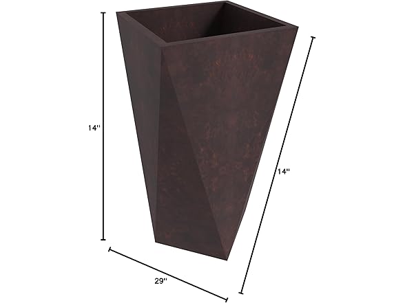 LeisureMod AP29 Aloe Modern 29 "Tall Square Planter