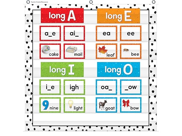 Black Dots 7 Pocket Chart (28" x 28")