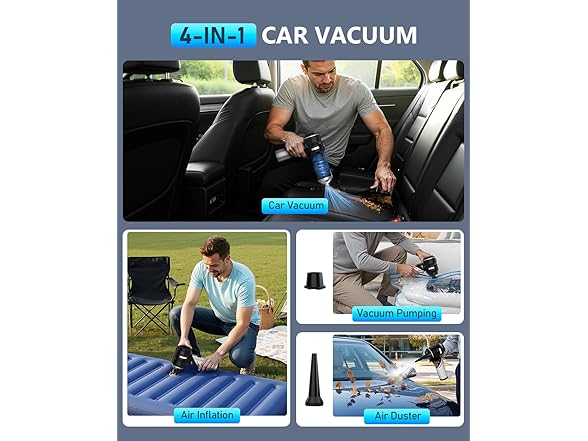 NEVERLAND Handheld Cordless Car Vacuum