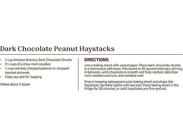Amazon Grocery Dark Chocolate Chunks 12o
