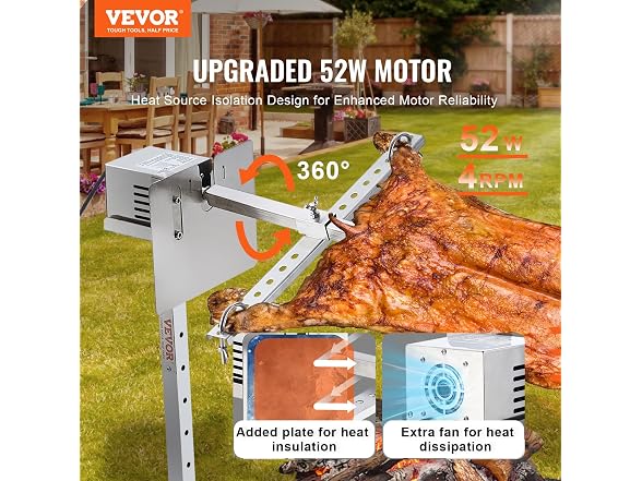 VEVOR Electric BBQ Rotisserie Grill Kit
