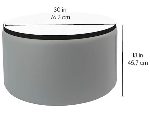 FDP Pro 30" Round Dry-Erase Ottoman