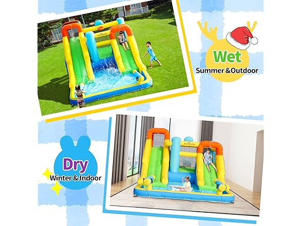 Bounce House with Dual Slide