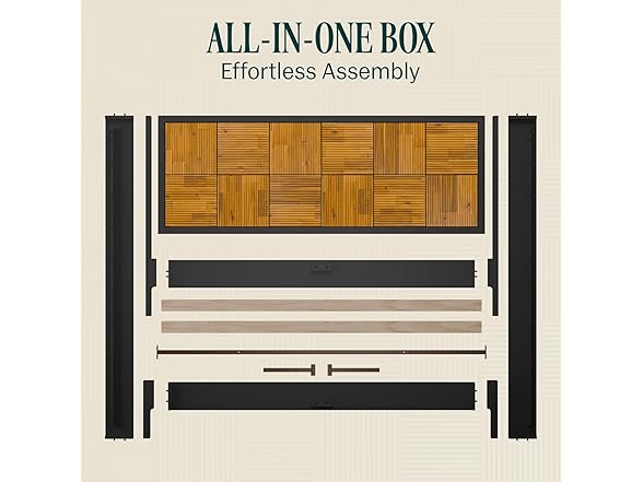 Bme Madia King Bed Frame and Headboard