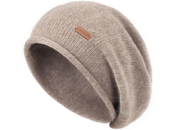 FURTALK Slouchy beanie-Mixed Brown